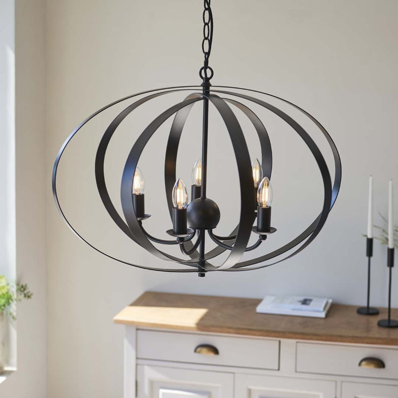 5 - Light Black Geometric Pendant