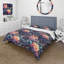 Celestial Blue Damask Mirage I - Ensemble de housse de couette damassé-580489857