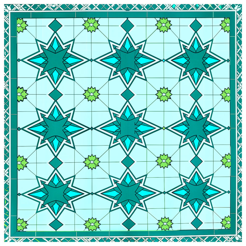 Couvertures en mosaïque étoile, L 60 po x H 80 po