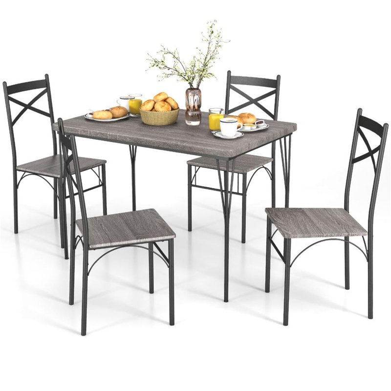 Suzzie 4 - Person Dining Set, Grey