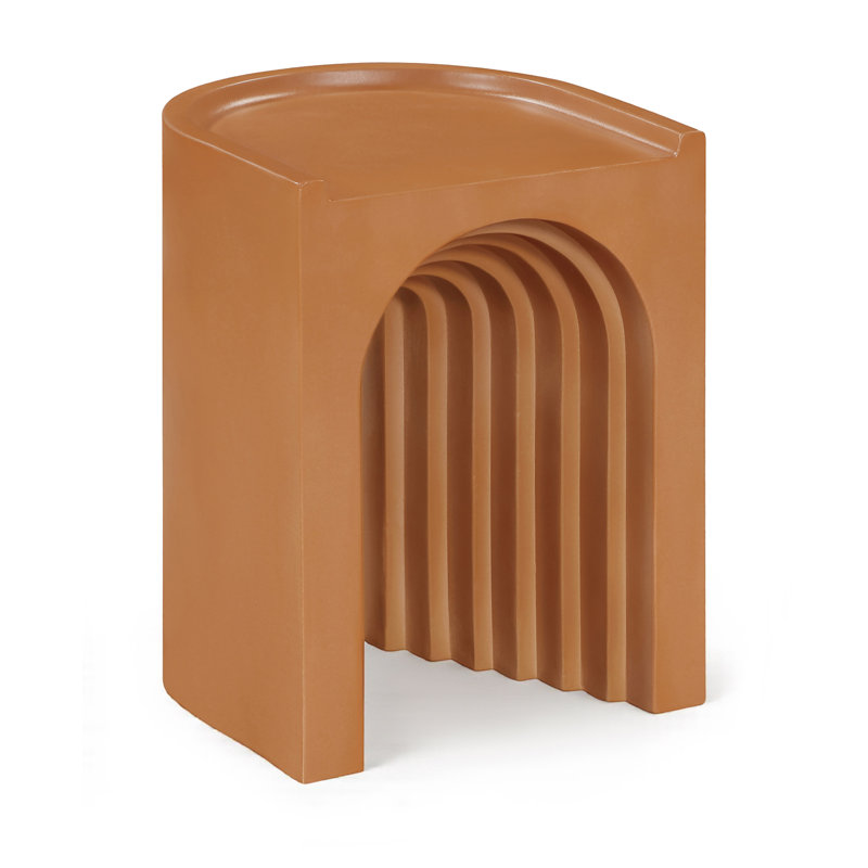 Avenda Concrete End Table, Terracotta