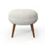 Flemming 54cm Wide Oval Solid Colour Footstool Ottoman-732523611
