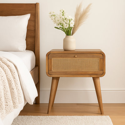 Alishan 45cm W Solid Wood Bedside Table