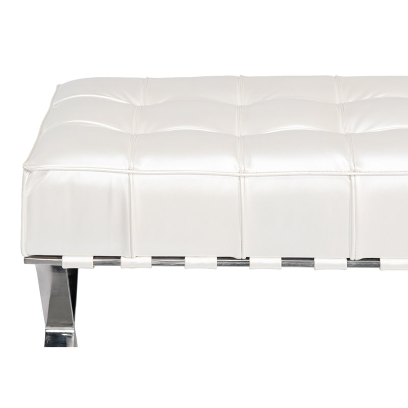 Catalunya Upholstered Bench, White