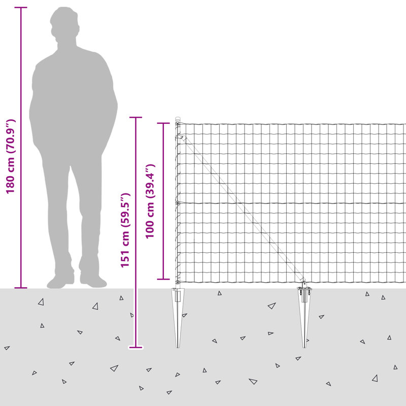Border Fencing, 100 x 2500 x 0.2 cm