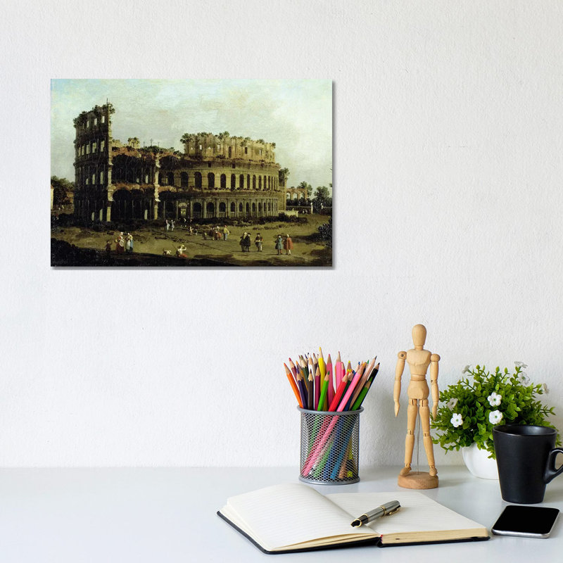 The Colosseum by Canaletto - Wrapped Canvas Painting, 20.32 cm H x 30.48 cm W
