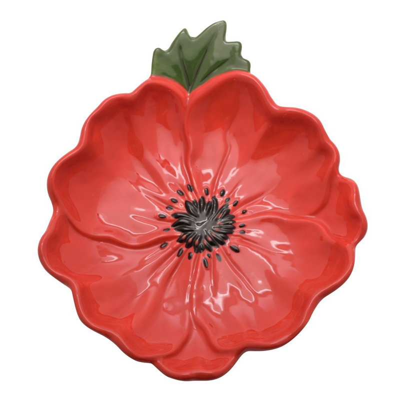 Set of 4  Bright Flower Plates