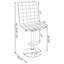 Tabouret de bar ajustable blanc (ensemble de 2)-1486437606