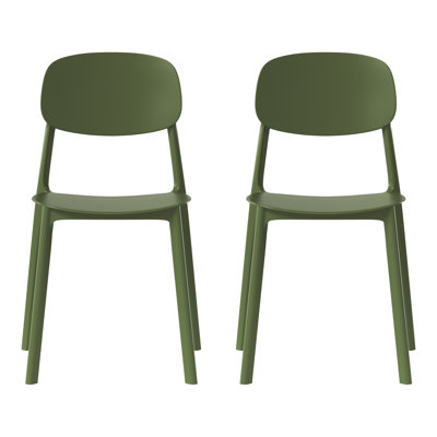 Delron All-Weather Stacking Patio Dining Side Chair