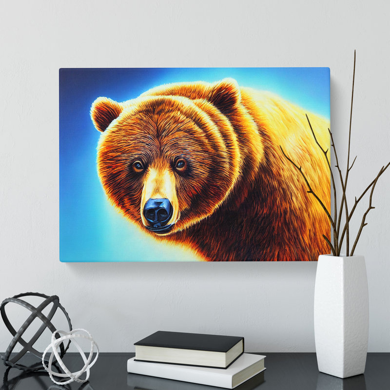 Eye Opening Bear - Wrapped Canvas, 35cm H x 50cm W x 3cm D