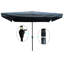 Parasol de patio arrière de 10 pi x 6,5 pi - Toile, tissu imperméable d'extérieur de couleur grise, plateau ventilé-1095194722