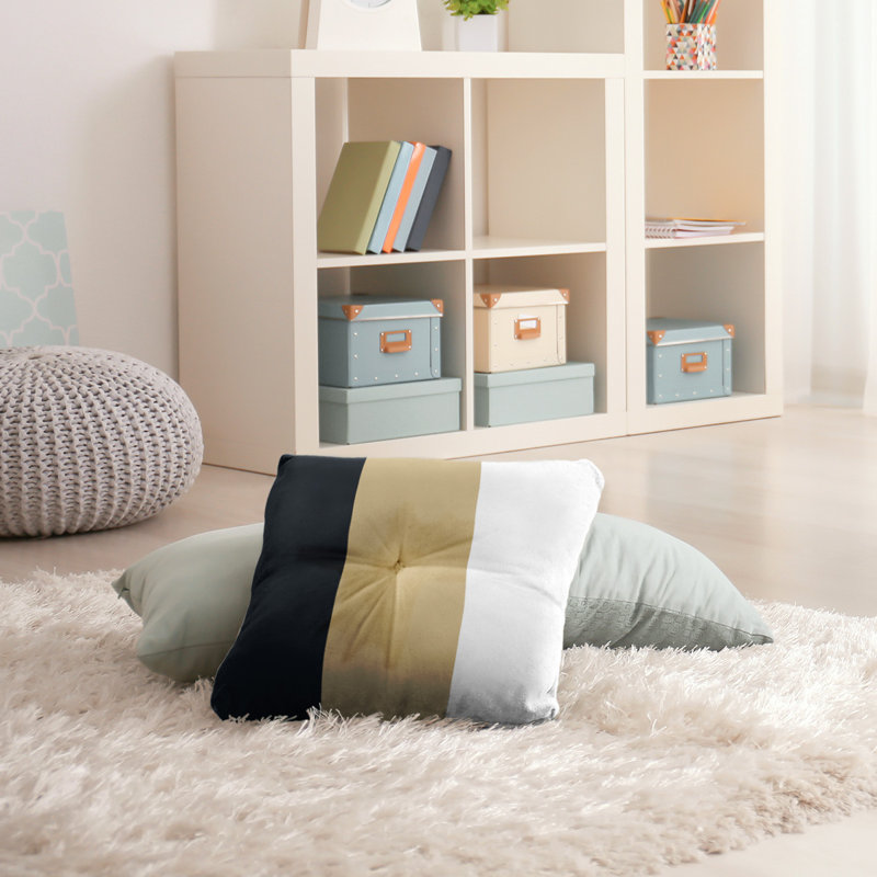  Coussin de sol touffeté, 26 po x 26 po, Doré