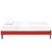 Sharon Polyester Fabric and Wood Bed with Squared Tapered Legs-1867642392-1867642397