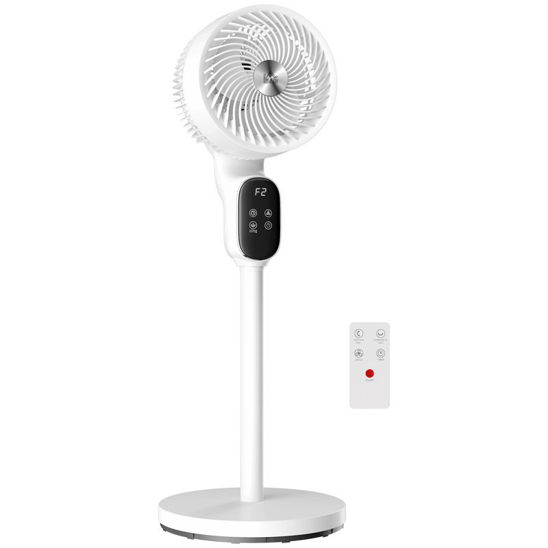 Air Circulator Fan, White/Black/Silver