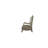 34" Bone Faux Leather Arm Chair
