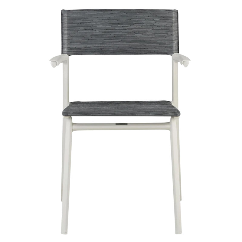 Fauteuil de terrasse empilable, Obsidienne, Sable