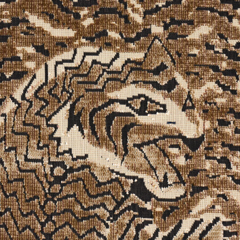 Tissu velours tigresse, Tanné