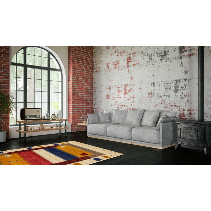 Gabbeh Soni Handwoven Wool Multi Rug, Runner 75 x 200cm