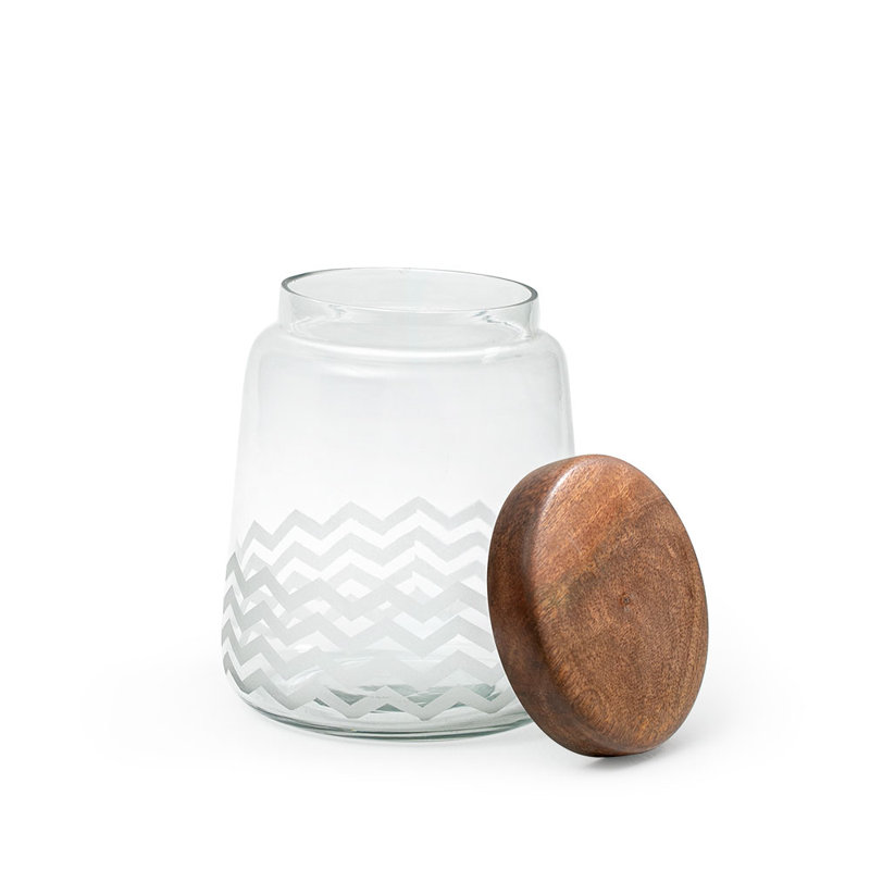 Pot à biscuits en verre avec couvercle | Contenant de rangement transparent et élégant