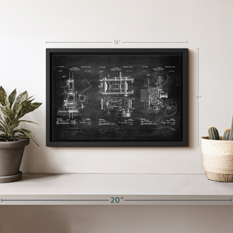 Brevet «Projecting Kinetoscope 1902 Brevet», H 9 po x l 13 po