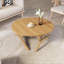 Table basse ronde 2 en 1 avec hauteur réglable, 16,5 po pour table basse, 29,5 po pour table basse, bois massif