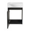 Ensemble de meuble-lavabo de salle de bain 16 po pour petit espace, petit meuble-lavabo moderne avec lavabo en céramique, ensemble d'armoires pour petit lavabo de salle de bain, noir-1553170577