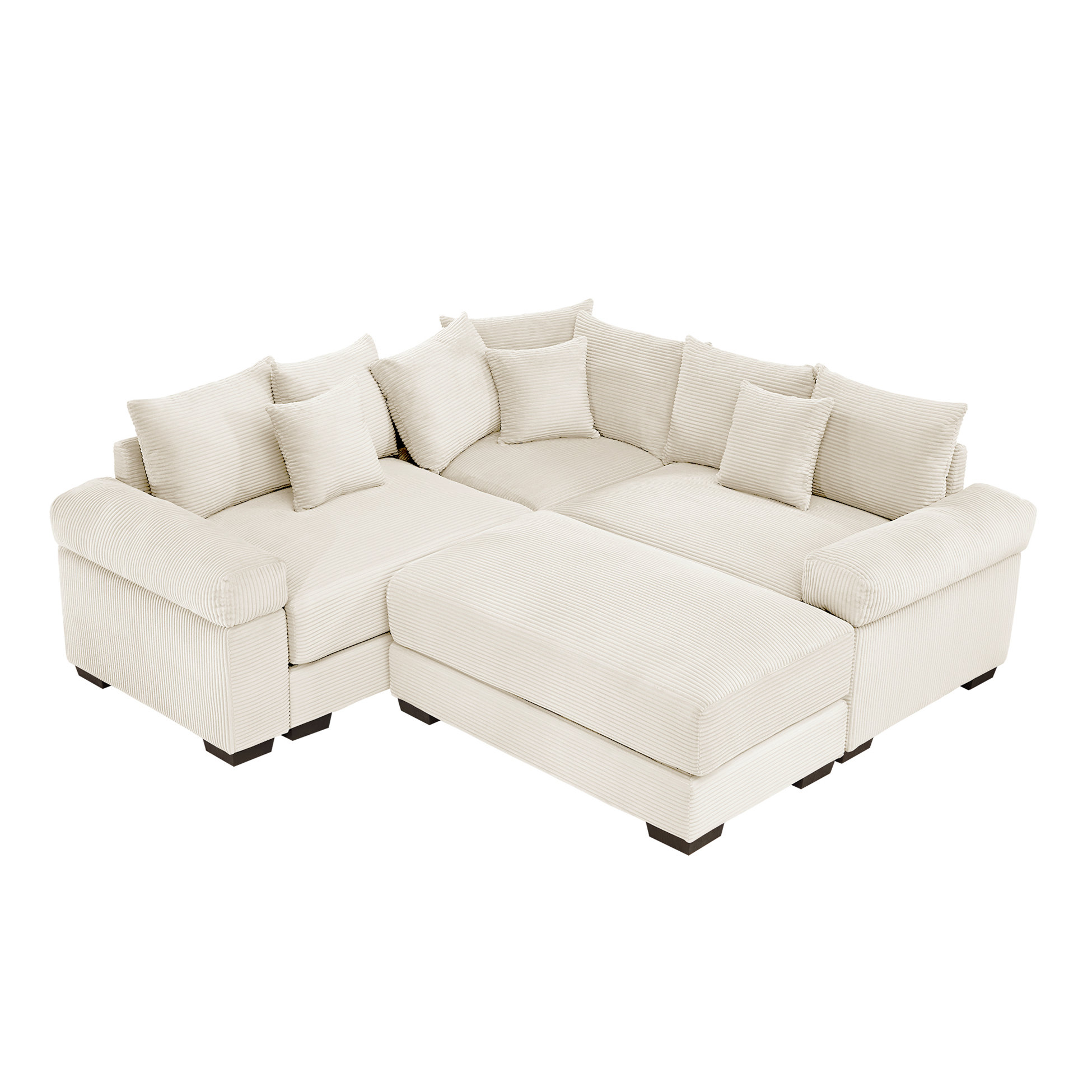 Latitude Run® Oversized Cloud Modular Sectional Couch, Convertible ...