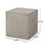 Outdoor Mgo Square Side Table, Light Grey