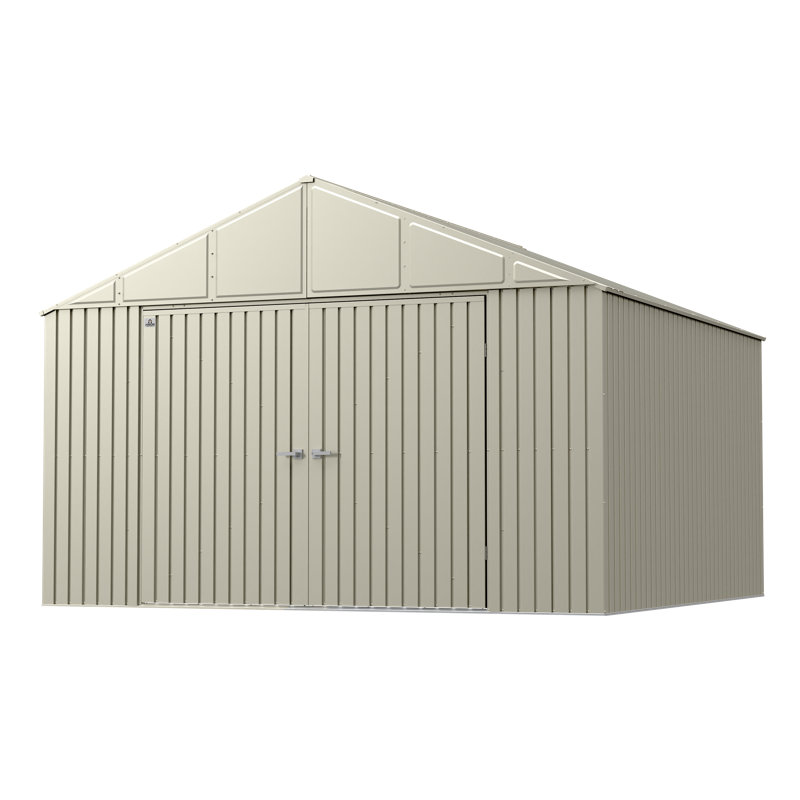 Elite 12' x 12' Cool Grey Steel Storage Shed Kit