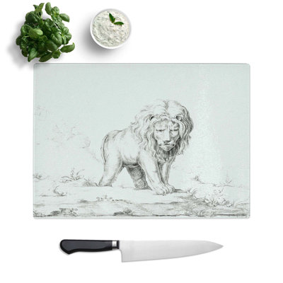 Glass Lion by Jean Bernard Chopping Board