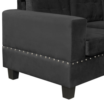 Canapé modulaire 105 po avec repose-pieds