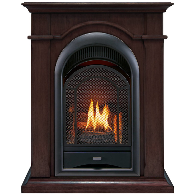 ProCom Dual Fuel Vent Free Gas Fireplace System - 15,000 BTU, T-Stat Control, Chocolate Finish - Model# PCS150T-CH