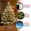 Sapin floqué avec lumières DEL-88089313