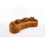 Canapé modulaire incurvé à compression Compression, canapé-lit en chenille haute densité 30D pour appartement, salon, L 110 po-705181651