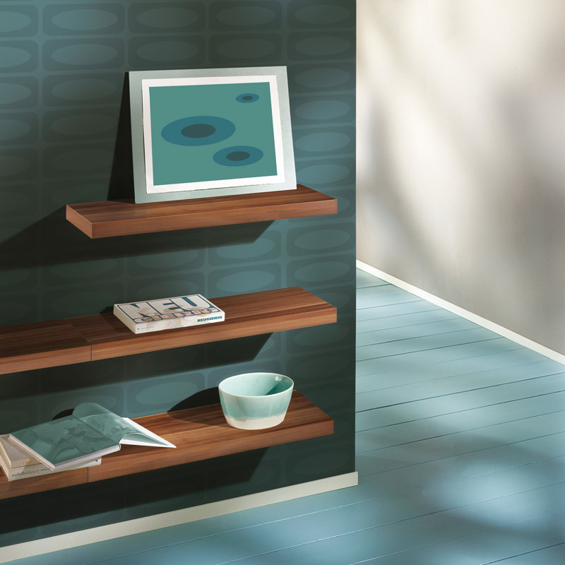 Destney Floating Shelf, Walnut, 5cm H x 44.5cm W x 25cm D