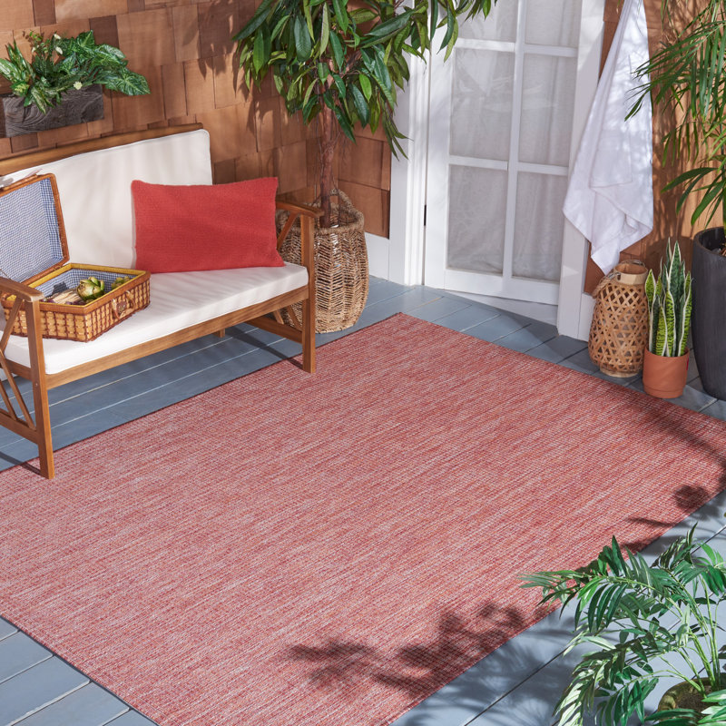 Tapis d'intérieur / extérieur de couleur unie Alaycia Performance, Rectangle 4 pi x 5 pi 7 po