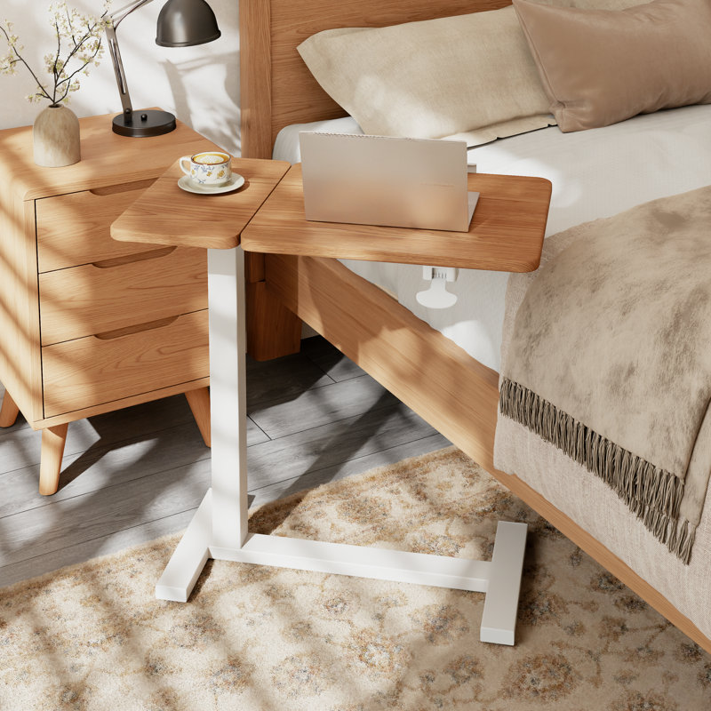 Restful Adjustable Angle Reading End Table, Tan