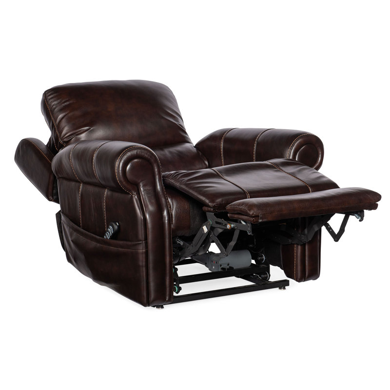  Asrar Genuine Leather Power Lift Recliner, Brown Genuine Leather