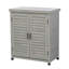 Potting Bench With Storage Cabinet And Metal Table Top For Outdoor Patio-227408075