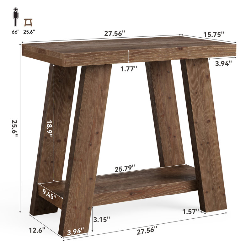 Solid Wood End Table, 1