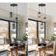 Luminaire suspendu de luxe moderne en métal à 3 lumières de style lustre rond en cristal 3 po pour chambre à coucher, salon, couloir