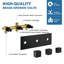 Système de douche de pluie au plafond noir mat de 10 po avec douchette, valve et garniture inclus