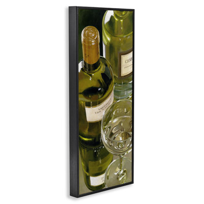 Bouteilles de vin blanc rétro, estampe numérique, design par Stefano Ferreri