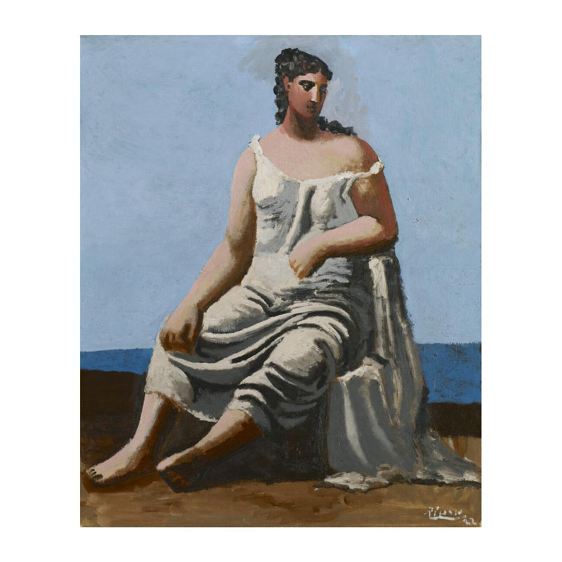 «Woman by the Sea» par Pablo Picasso - Estampe numérique, H 28 po x l 22 po