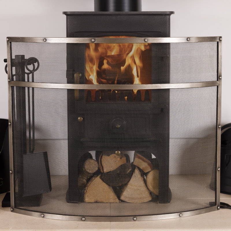 FIRE GUARDS, 68" H x 83" W x 15" D, Silver