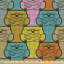 Gehrke Grumpy Face Cats Fabric