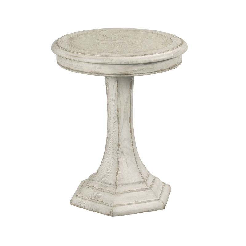 CIVETTE ROUND END TABLE - CREME