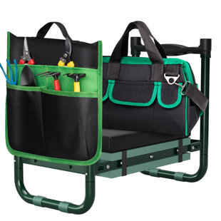 Banc de jardin et siège pliable avec sac à outils Walensee