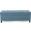 Rangement en tissu bleu avec structure stable et pieds en bouleau - Fabrication des pieds de l'accessoire de salon-1918098614
