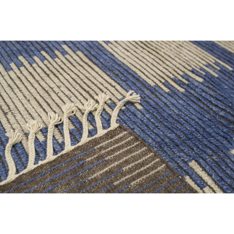Moroccan Wool Floral Area Rug, Rectangle 8' x 10'